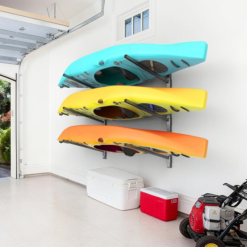 WALMANN Heavy Duty Wall Mounted Kayak Storage Rack for Garage, Adjustable Kayak Hangers for Wall, Holds Up to 220 lbs - Image 2
